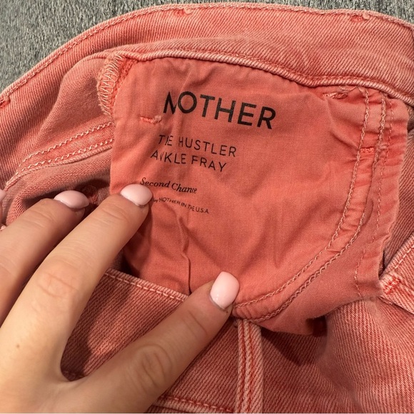 Mother The Hustler Ankle Fray Second Chance in Coral 26 - Picture 5 of 8